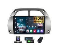 ZZPHKK Autoradio 2DIN Android 14 per Toyota RAV4 CA20 XA20 2000-2003 Navigazione GPS Stereo Bluetooth con 9.5 Pollici 2K Schermo/CarPlay Android Auto/Comandi al Volante/FM RDS + Camera DVR(2K M700S)