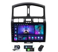 ZZPHKK Autoradio Android 14 per Hyundai Santa Fe SM 2000-2012 con Wireless Carplay e Android Auto - 9.5 Pollici 2K Touchscreen FM RDS Radio con Bluetooth 4G WiFi DSP Comandi al Volante(M100CP)