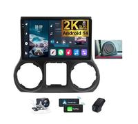 ZZPHKK Autoradio per Jeep Wrangler 3 JK 2010-2018 Android 14 Radio Bluetooth 2 DIN 10 Pollici 2K Touchscreen Stereo CarPlay Android Auto/4G 5G WiFi Navigatore/DSP/FM RDS + Camera DVR(A,2K M500S)