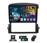 ZZPHKK Autoradio per Kia Sorento BL 2002-2011 - Carplay Android Auto - Stereo Android 14 da 9.5 Pollici 2K Schermo con 4G WiFi 32 EQ GPS Comandi al Volante FM RDS Dab+ Radio