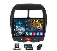 ZZPHKK Autoradio per Mitsubishi Outlander Sport ASX 1 2010-2016 Android Radio Bluetooth 2 DIN 9.5 Pollici 2K Touchscreen Stereo CarPlay Android Auto/4G WiFi GPS/DSP/FM RDS + Telecamera DVR(2K M500S)