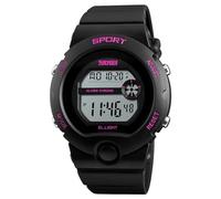 ZZPXMY Orologio Sportivo Digitale All'aperto Orologio Tempo Degli Uomini Retroilluminazione LED/Sveglia/Data Impermeabile Tempo Libero Luminoso Stop Orologio Sveglia Semplice (Rosso rosa)