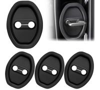 ZzQyy 4 Pezzi Copertura Serratura Portiera Auto, per Fiat Tipo 2017-2021, Coperchio Protezione Serratura Porta in Silicone Auto Silenzioso,A-Black
