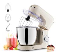 ZZR SEVEN - Miscelatore per pasta, miscelatore per pane, mixer per torte con ciotola SS 5,5 quarti, motore in rame da 450 W, miscelatore elettrico da cucina con frusta, gancio per impasto, frusta