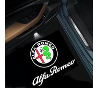 ZZRSXZSR 2 Pezzi Luce di Benvenuto Auto per Alfa Romeo Giulia Stelvio Mito Giulietta | Proiettore LED Porta ad Alta qualità con Proiezione Logo | Design Effetto Pozzanghera e Luce Fantasma,B