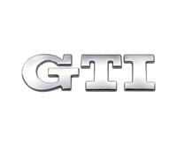 ZZRSXZSR Auto Anteriore Posteriore Logo Adesivo per VW Polo Golf 6 7th Generation GTI,Cofano e Baule 3D Decorazione Emblema Decorativi Esterno Accessori, Rear Silver