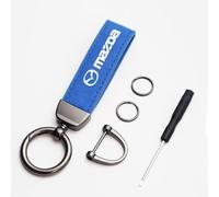 ZZRSXZSR Porta Chiavi con Logo Marchi Auto per Mazda CX-3 CX-4 CX-5 CX-30 CX-50 CX-60,Portachiavi in Metallo epossidico Auto Portachiavi con Anelli Accessori,Blue