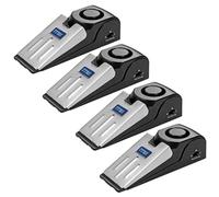 ZZRUI Allarme fermaporta con sirena da 120 dB, confezione da 4 fermaporta portatili per viaggi, casa, appartamento, dormitorio, hotel, dispositivo di sicurezza per donne e bambini