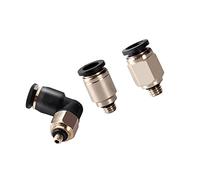 ZZSRJ 5 PZ M3 M4 M5 M6 1/8quot;Raccordo for Tubo Pneumatico con Filettatura Maschio BSP Raccordo rapido a Pressione (Size : 6-M4, Specification : PL)