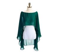 ZZSRJ Giacca da Sposa Morbida da Sposa da Donna Giacca da Sposa Shrug Bridal Long Shawl e Wrap (Color : Green, Dimensione : One Size)