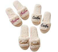 ZZTINGC Pantofole Da Sposa e Damigella D'onore Personalizzate - Invernali Da Donna, Regali Per Damigelle, Matrimonio