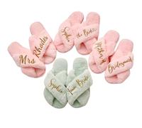 ZZTINGC Pantofole Personalizzate Con Nome Da Sposa, Damigella D'onore, Invernali Da Donna, Regali Da Damigella D'onore, Matrimonio