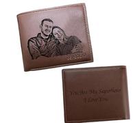 ZZTINGC Portafoglio Da Uomo Con Foto Personalizzato, Portafoglio In Pelle Da Uomo Con Testo Inciso, Regalo For La Festa Del Papà, Regalo Di San Valentino, For Fidanzato, Papà, Figlio