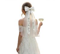 ZZTINGC Velo da Addio al Nubilato Personalizzato con Fermaglio per Capelli con Fiocco in Pizzo - Accessori per Capelli Personalizzati da Sposa per Feste di Matrimonio, Addio al Nubilato(L:50cm)