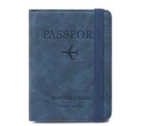 ZZTWER Custodia protettiva for portapassaporto, borsa for passaporto, borsa portadocumenti, biglietto aereo for l'estero, documento di viaggio, portacarte Custodie per passaporto(Blauw)