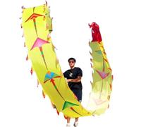 ZZTWER Danza Quadrata Nastro a Forma di Drago 3D a Forma di aquiloneCon Testa di dragoUn Regalo for l'intrattenimento, la Pace e la buona Fortuna. Attrezzature per Lo Spettacolo(10m/33ft)