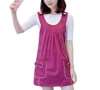 ZZTWER Double-Layer Anti-Radiation Maternity Top, Front Ruched Back Tie Apron Dress Shield for Pregnancy Protection Tanks(Lila,2XL)