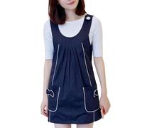 ZZTWER Double-Layer Anti-Radiation Maternity Top, Front Ruched Back Tie Apron Dress Shield for Pregnancy Protection Tanks(Blauw,L)