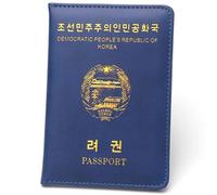ZZTWER Portapassaporto in pelle for la Corea del Nord, custodia protettiva da viaggio, portapassaporto in pelle Custodie per passaporto(Svart)