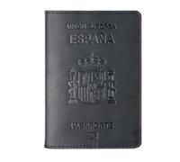 ZZTWER Portapassaporto spagnolo Portadocumenti Portafoglio retrò in pelle di mucca Porta carte d'imbarco Porta carte Set libretto passaporto Custodie per passaporto(Caf)