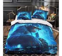 ZZVRMCYLD DJ Monkey Beats 3D Stampa Coperta Letto 3pz Microfibra Zip nascosta digitale Coperteletto 2 federe Antimacchia Ragazzi Ragazze Single（140x200cm）