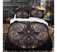 ZZVRMCYLD Gemello cosmico 3D Stampa Coperteletto 3pz Microfibra Antimacchia Disegno celeste artistico Coperta Letto 2 federe Lavabile Lavatrice Arredo Camera Adulti Single (135x200cm)