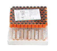 ZZwansuGE 100 Provette per Prelievo di Sangue sotto Vuoto, Provette per Coagulazione Monouso da 3ml 5ml 10ml, con Additivi per Coagulazione | Tappo Arancione, per Prelievo Biochimico di Sangue,5ml