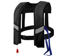 ZZwansuGE Gilet per Sport Acquatici per Adulti, Giubbotto di Salvataggio da Pesca Autogonfiabile, con Fischietto E Foglio Luminoso, Attivazione Rapida 3-5 Secondi,D-Manual