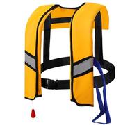 ZZwansuGE Gilet per Sport Acquatici per Adulti, Giubbotto di Salvataggio da Pesca Autogonfiabile, con Fischietto E Foglio Luminoso, Attivazione Rapida 3-5 Secondi,C-Manual