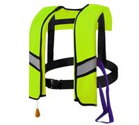 ZZwansuGE Gilet per Sport Acquatici per Adulti, Giubbotto di Salvataggio da Pesca Autogonfiabile, con Fischietto E Foglio Luminoso, Attivazione Rapida 3-5 Secondi,H-Manual