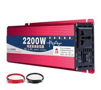 ZZwansuGE Inverter di Potenza, Inverter A Onda Sinusoidale Pura per Casa E Auto (1600W-8000W), 12 V/24 V/48 V/60 V A 220 V, con Presa Ca da 1/2 + Display LED, per Camper, Barca, Campeggio,2200W-48V