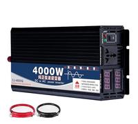ZZwansuGE Inverter di Potenza, Inverter A Onda Sinusoidale Pura per Casa E Auto (1600W-8000W), 12 V/24 V/48 V/60 V A 220 V, con Presa Ca da 1/2 + Display LED, per Camper, Barca, Campeggio,4000W-60V