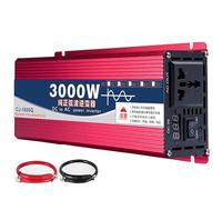 ZZwansuGE Inverter di Potenza, Inverter A Onda Sinusoidale Pura per Casa E Auto (1600W-8000W), 12 V/24 V/48 V/60 V A 220 V, con Presa Ca da 1/2 + Display LED, per Camper, Barca, Campeggio,3000W-24
