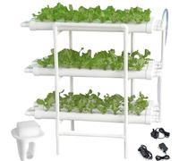 ZZwansuGE Kit di Coltivazione Idropo-nica A 3 Livelli, Sist-ema di Coltivazione Idrop-onica, 108 Posizioni di Piante, con Pompa dell'Acqua + Timer, per Acquacoltura, Giardini, Case, Balconi,Normal