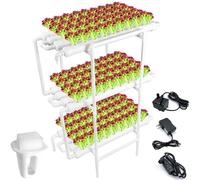 ZZwansuGE Kit di Coltivazione Idropo-nica A 3 Livelli, Sist-ema di Coltivazione Idrop-onica, 108 Posizioni di Piante, con Pompa dell'Acqua + Timer, per Acquacoltura, Giardini, Case, Balconi,Increased