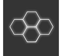 ZZwansuGE Lampada da Garage Esagonale A LED, Lampada da Soffitto A Nido d'Ape A LED, Luce Bianca 6500k, 5040lm-29400lm, per Garage, Officina, Cantina, Palestra, Magazzino,4PCS