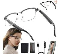 ZZwansuGE Occhiali Bluetooth Intelligenti, Occhiali per La Traduzione AI in 144 Lingue, Traduzione Vocale + Chiamate Telefoniche + Ascolto di Musica, Lenti Anti Luce Blu, per Viaggi, Studio,A