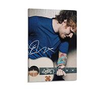 ZZXCHG Pittura di opere d'arte su tela 40x60cm Ed Sheeran Singer Poster autografo unico e arte della parete Arredamento moderno della camera da letto familiare Senza Cornice