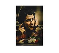ZZXCHG Poster su tela 30x50cm Ayrton Senna Poster Decorazione Soggiorno Camera da letto Pittura Senza Cornice