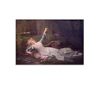 ZZXCHG Quadro A Olio su Tela 60x80 Amleto e Ofelia che dipinge Poster su tela Stampe arte murale Immagine Senza Cornice