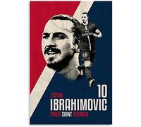 ZZXCHG Stampe Su Tela 50x70cm Leggendaria superstar del calcio Zlatan Ibrahimović Stampa fotografica moderna famiglia Camera da letto Decor poster Senza Cornice
