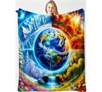 ZZXHG Coperta XXL Matrimoniale 240x260 cm La Terra Copridivano-B267 | Coperta Multiuso, Resistente Allo Sporco, Durevole e Leggero, per Divano Letto Tutta la Famiglia, Morbida Letto Matrimoniale