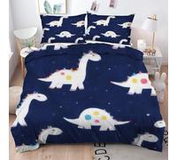 ZZXHG Copripiumino Matrimoniale 220 x 240 Dinosauro Bianco, Set di Biancheria da Letto Matrimoniale con Cerniera e 2 Federe 50x80 cm, Copripiumini in Microfibra per Adulti Adolescenti