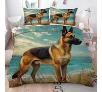 ZZXHG Copripiumino Singolo 135x200 Cane Giallo, Copripiumini In Microfibra con Cerniera, Set di Biancheria da Letto Singolo per Bambini con 1 Copripiumino e 2 Federe 50x80 cm