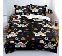 ZZXHG Copripiumino Una Piazza e Mezza 200 x 200 cm Arcobaleno-B27 | Ideale Come Regalo per Un Amico, Stampa Digitale Biancheria da Letto, Copripiumone con e Cravatte, 2 Federe 50x80 cm
