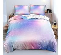 ZZXHG Copripiumino Una Piazza e Mezza 200 x 200 cm Arcobaleno Sfumato-B117 | Ideale Come Regalo per Un Amico, Stampa Digitale Biancheria da Letto, Copripiumone con e Cravatte, 2 Federe 50x80 cm