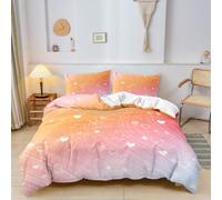 ZZXHG Copripiumino Una Piazza e Mezza 200 x 200 cm Arcobaleno Sfumato-B119 | Ideale Come Regalo per Un Amico, Stampa Digitale Biancheria da Letto, Copripiumone con e Cravatte, 2 Federe 50x80 cm
