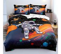 ZZXHG Copripiumino Una Piazza e Mezza 200 x 200 cm Pianeta-B178 | Ideale Come Regalo per Un Amico, Stampa Digitale Biancheria da Letto, Copripiumone con e Cravatte, 2 Federe 50x80 cm