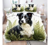 ZZXHG Parure Copripiumino Matrimoniale 240x220 Pastore Tedesco Nero Adulto, Set di Biancheria da Letto Matrimoniale in Microfibra Adulti, Reversibile Set Copripiumino con Cerniera 2 Federe 50x80