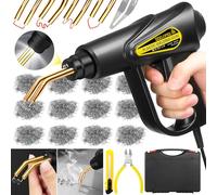 ZZXLOPEZ 200W Saldatrice per Plastica, Kit di Riparazione Paraurti Auto con 1000pcs 6 Tipo Graffette, Plastica Saldatrice Kit, Kit di Plastica Riparazione Saldatura per Auto Paraurti/Auto Ricambi